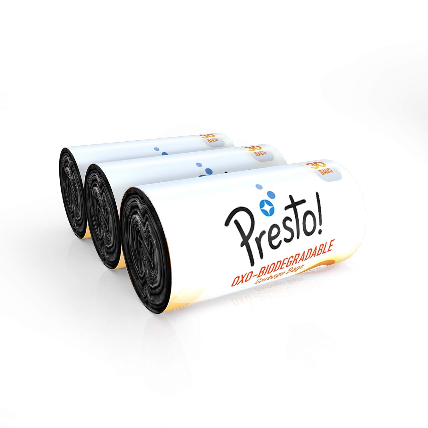 Biodegradable Garbage Bags (Black, Medium, 19 x 21 inches)