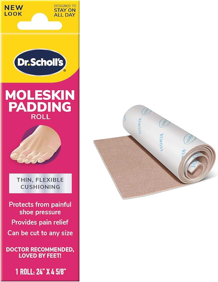 Dr. Scholl's Moleskin Plus 24" x 4 5/8" Padding Roll, 1 Count