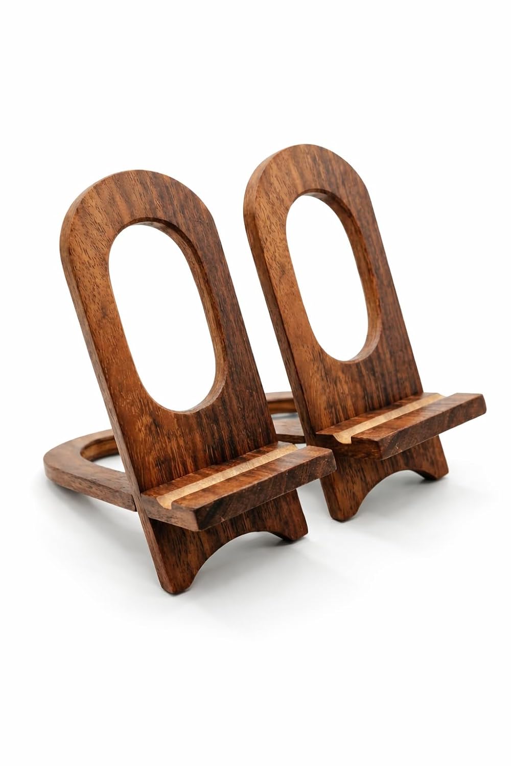 Handcrafted Wooden Mobile Stand for Desk