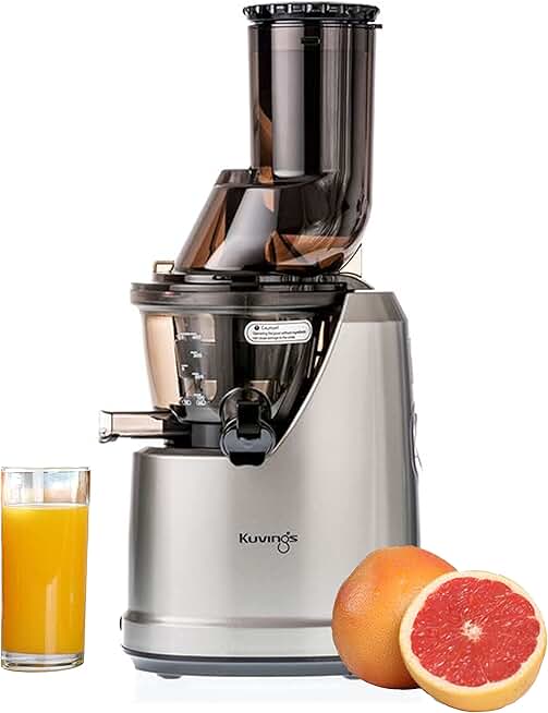 Kuvings B1700 Dark Silver Cold Press Juicer for Home, All-in-1 Juicer for Fruits, Vegetables & Nut Milk, Patented JMCS Technology for 10% More Juice, Easy to Clean & Assemble, 12 Yrs Warranty
