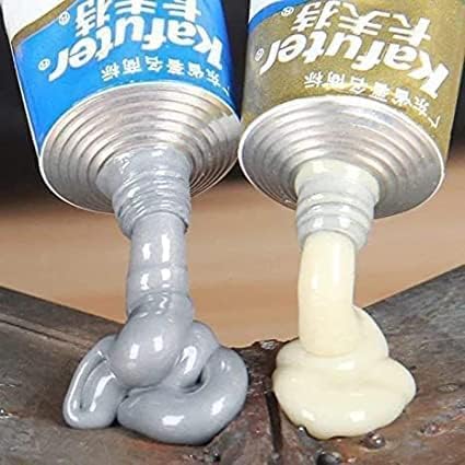 Magic Metal Mending Cold Weld Epoxy – AB Strong Adhesive Glue for Metal, Aluminum, Plastic – Waterproof, Heat-Resistant Repair Paste for Auto, Pipe, Engine, DIY Welding, Crack & Gap Filler