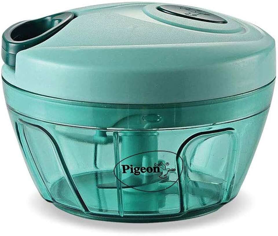 Pigeon Polypropylene Mini Handy and Compact Chopper with 3 Blades for Effortlessly Chopping Vegetables and Fruits for Your Kitchen
