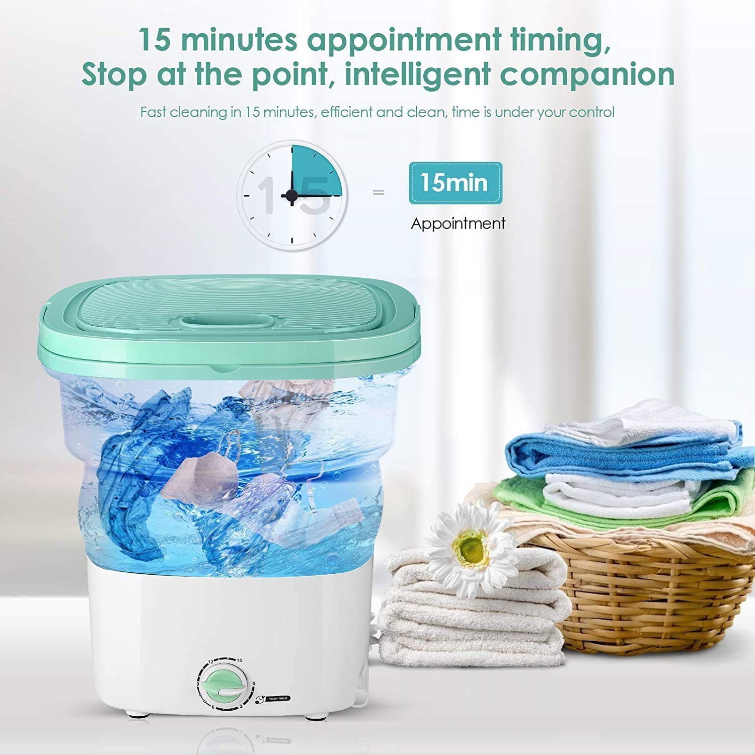 Portable Washing Machine Washer with Spin dryer - travel and lightweight