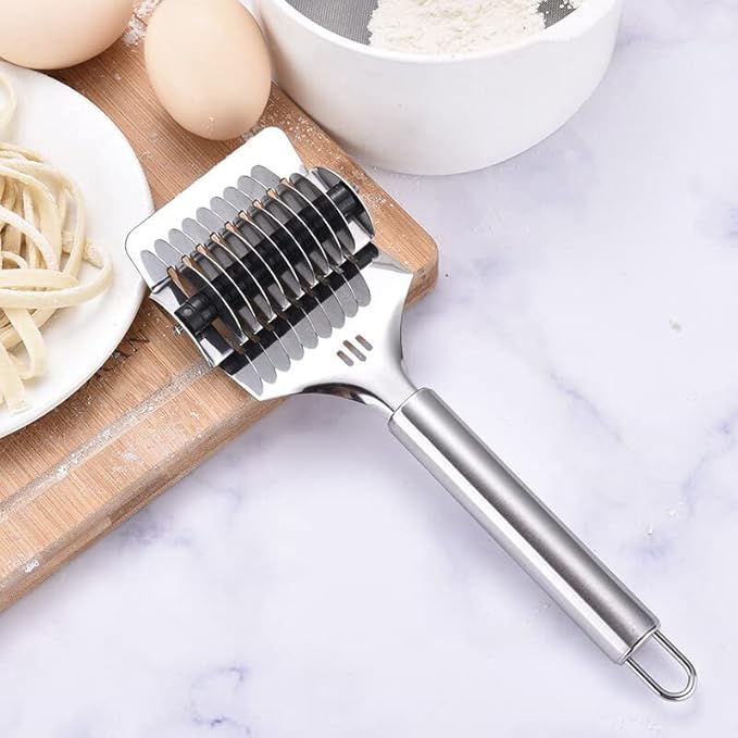 High Grade Stainless Steel Roller Cutter for Noodle Lattice, Pasta, Spaghetti