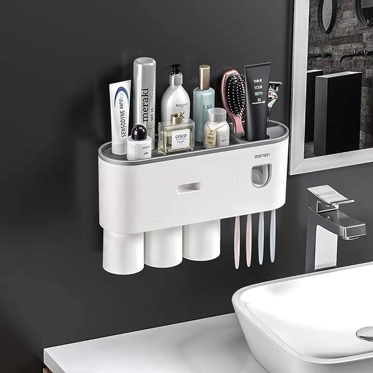 Automatic Toothbrush Holder with Toothbrush Dispenser-Multifunctional Wall Mounted
