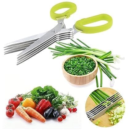 5 Blade Vegetable Scissor Cutter, Vegeatable Stainless Steel Peelers for Kitchen
