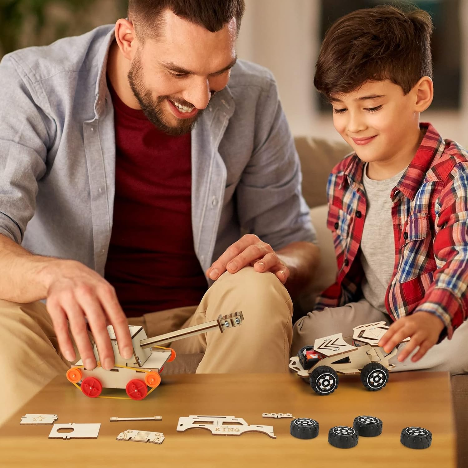 Yutin STEM Kits for Kids Age 8-10 10-12, 6 Set Wood Building Projects Crafts Science Model Car Kits for Kids Age 8-12, Wooden 3D Puzzles, STEM Toys for Boys 8 9 10 12 13 Year Old Birthday Gifts - View 7