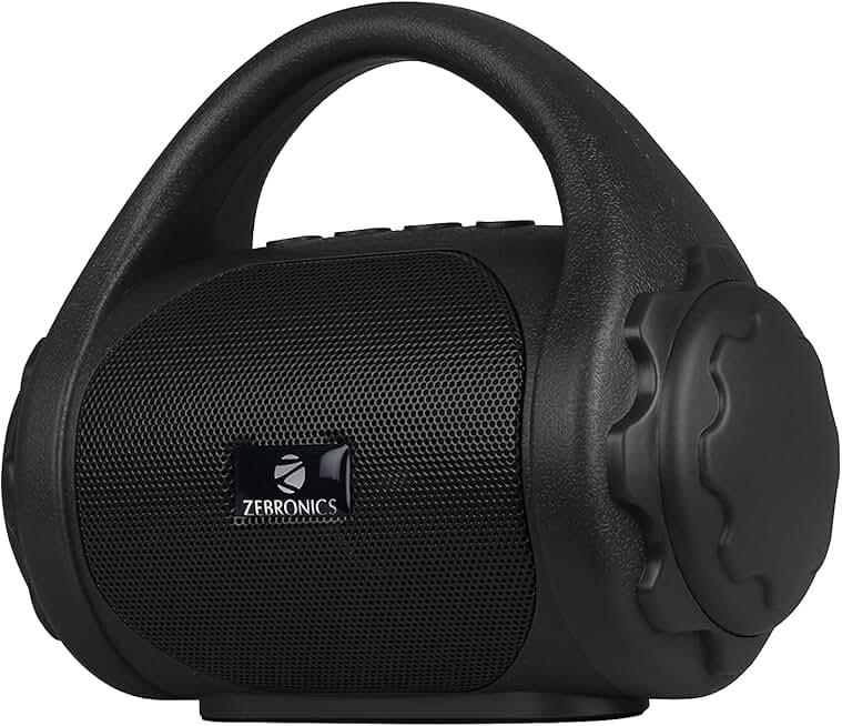 Zebronics ZEB-COUNTY 3W Wireless Bluetooth Portable Speaker With Supporting Carry Handle, USB, SD Card, AUX, FM & Call Function.