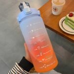 2-Liter-Large-Water-Bottle-With-Straw-Cup-Plastic-Sports-Water-Cup-Time-Scale-Frosted-Bottle