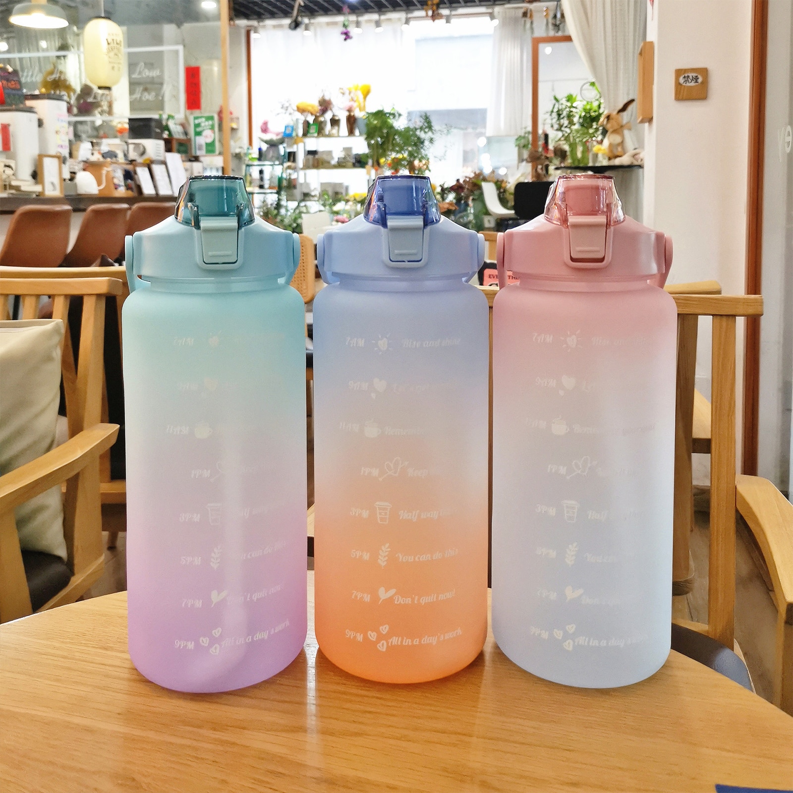 2-Liter-Large-Water-Bottle-With-Straw-Cup-Plastic-Sports-Water-Cup-Time-Scale-Frosted-Bottle-5