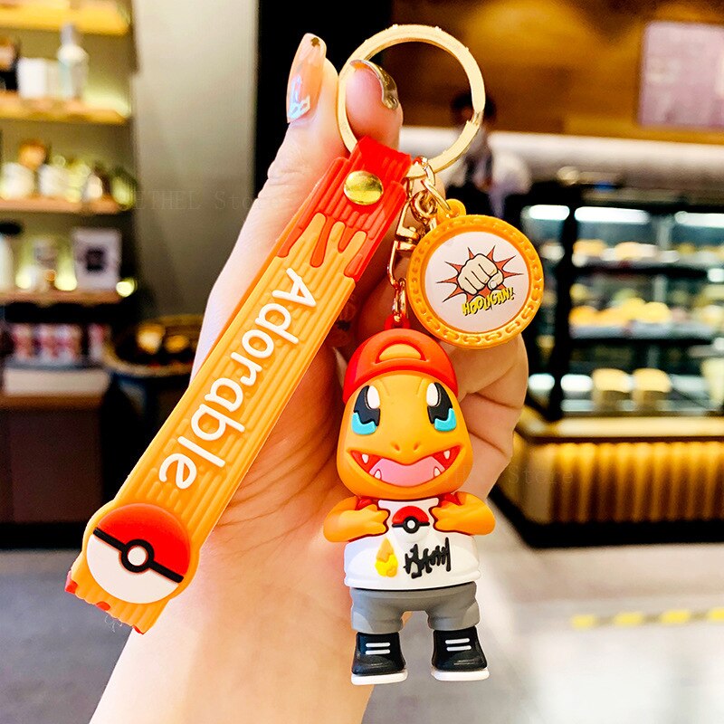 Pokemon-Pikachu-Psyduck-Keychain-Anime-Cartoon-Car-Key-Women-Bag-Accessories-Jewelry-Portable-Children-Boys-Girls-4